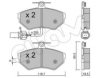 CIFAM 822-215-2 Brake Pad Set, disc brake